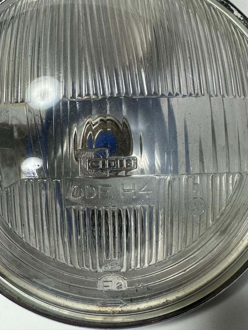 希少廃盤品当時物シビエ一文字180πシビエ凹みレンズ付きヘッドライト