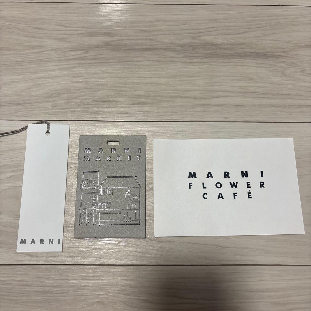 MARNI フラワーカフェ　トートバッグ　マルニ　バッグ　かごバッグ　グリーン