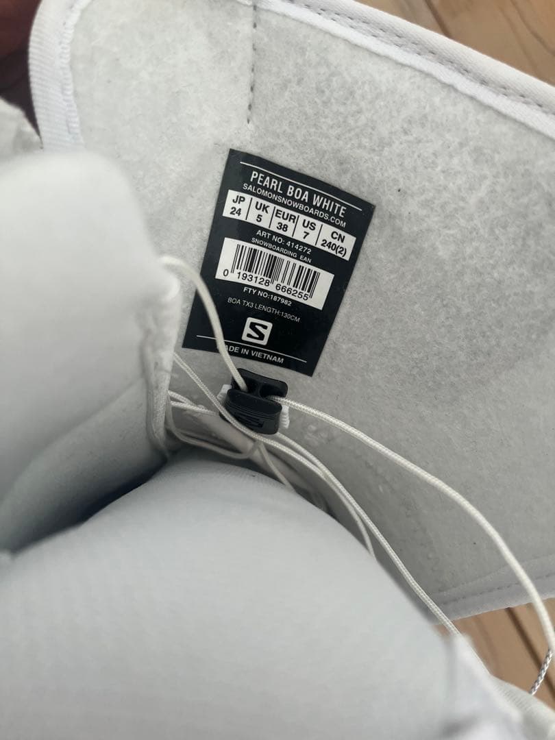 美品SALOMON PEARL BOA WHITE スノーボードブーツ　24cm