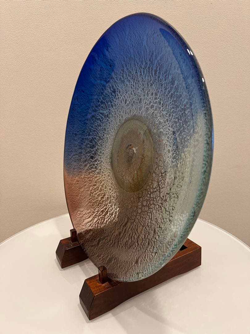 ⭐️週末限定お値下げ　琉球ガラス　稲嶺盛吉　大皿