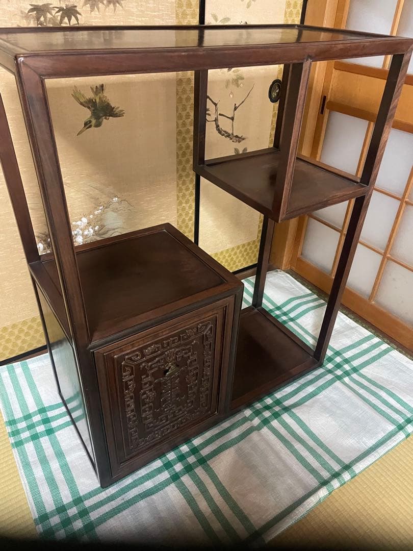 中国家具　中国骨董　箪笥　唐木　紫檀　黒檀　木製　飾り棚　茶箪笥　ローズウッド