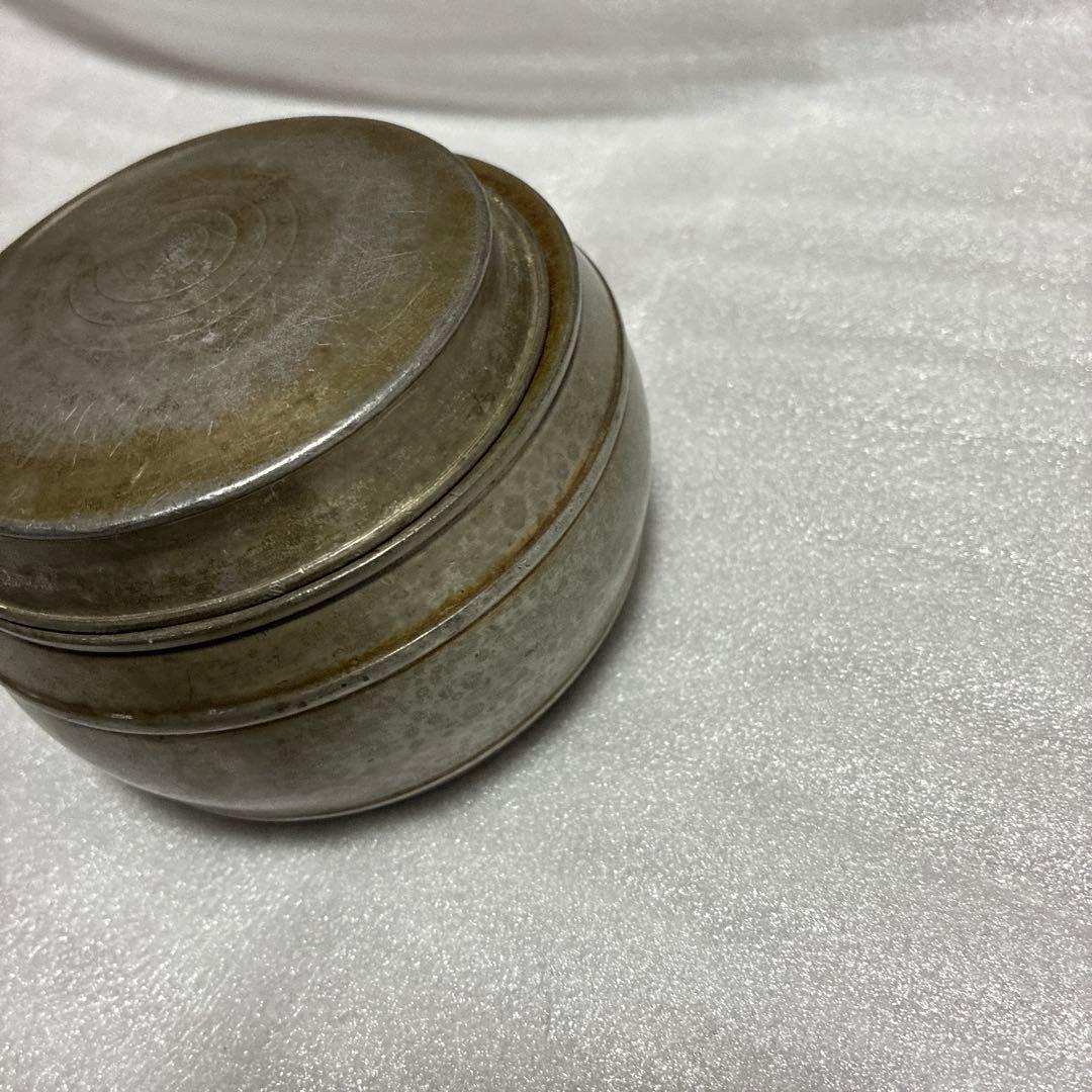 古錫　在銘　建水　茶こぼし　茶入　重453.5g煎茶道具　茶道具