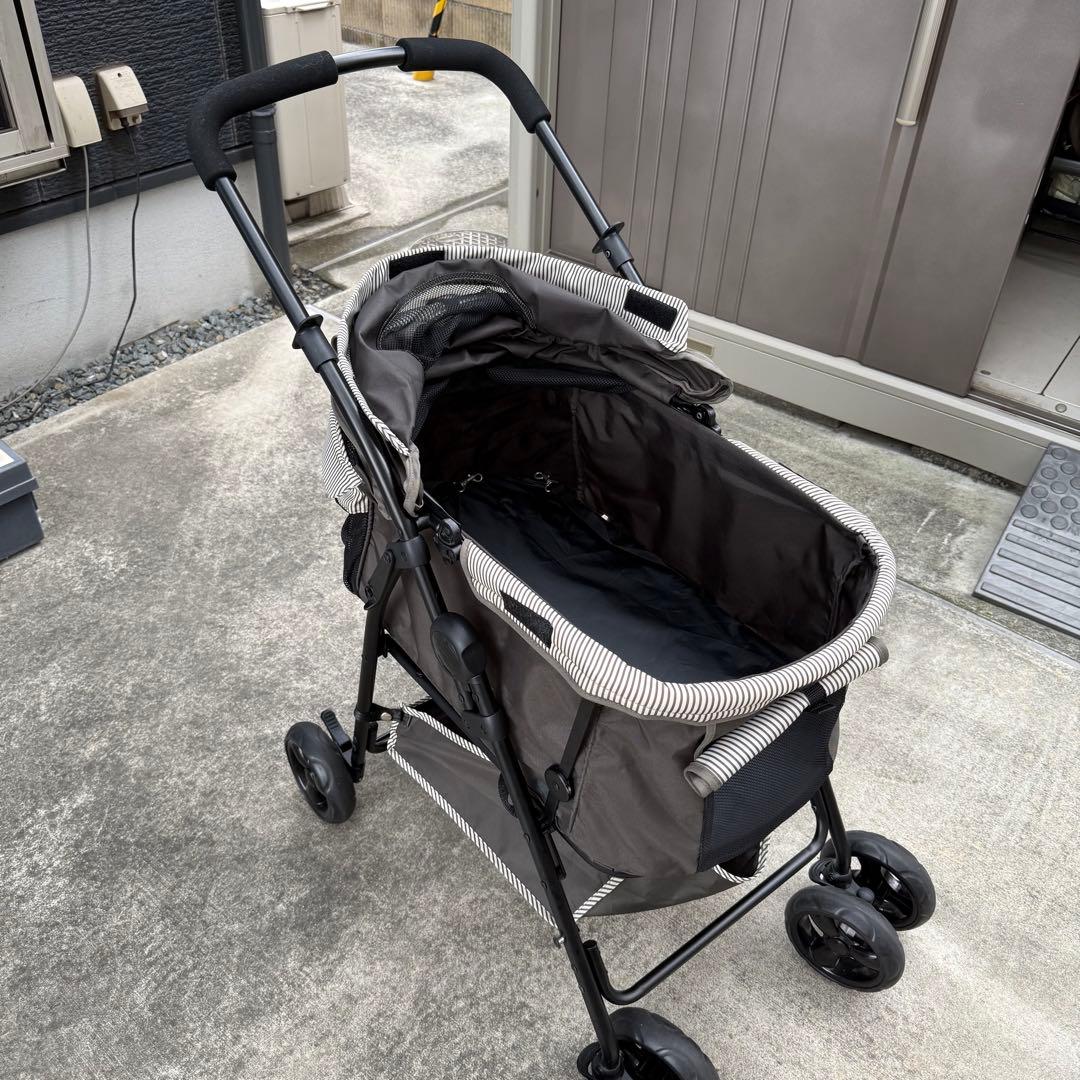 わんわんカート 多頭用DXplus-N ストライプグリーン