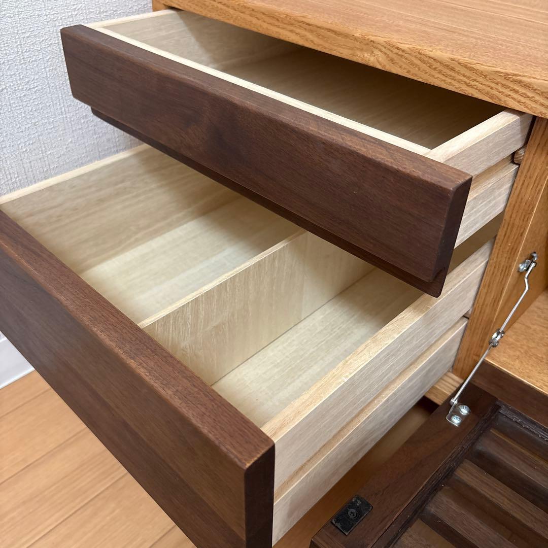 久和屋 Suite TVボード Hi 幅125 ウォールナット　タモ