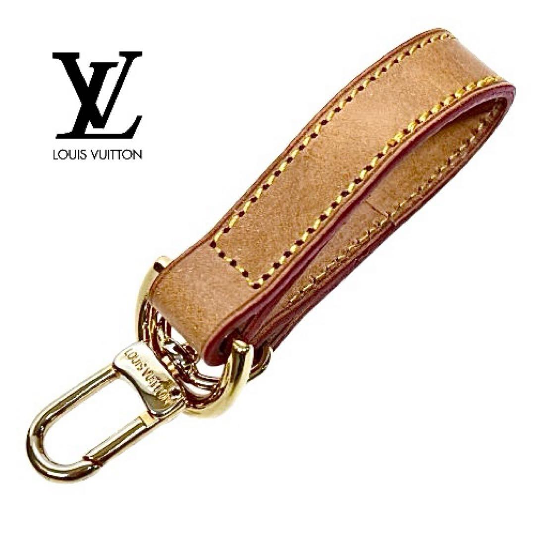 美品！LOUIS VUITTONレザー キーホルダー バッグストラップmi042