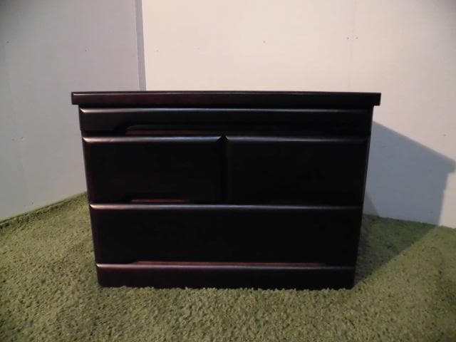 全国一律送料無料【桐】★コンパクト仏壇置き チェスト 2段【ダークブラウン】