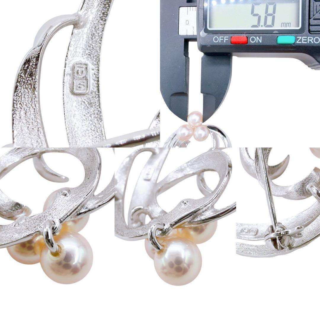 【美品/高品質】タサキ ブローチ ピンバッジ パール 真珠 シルバー セレモニー