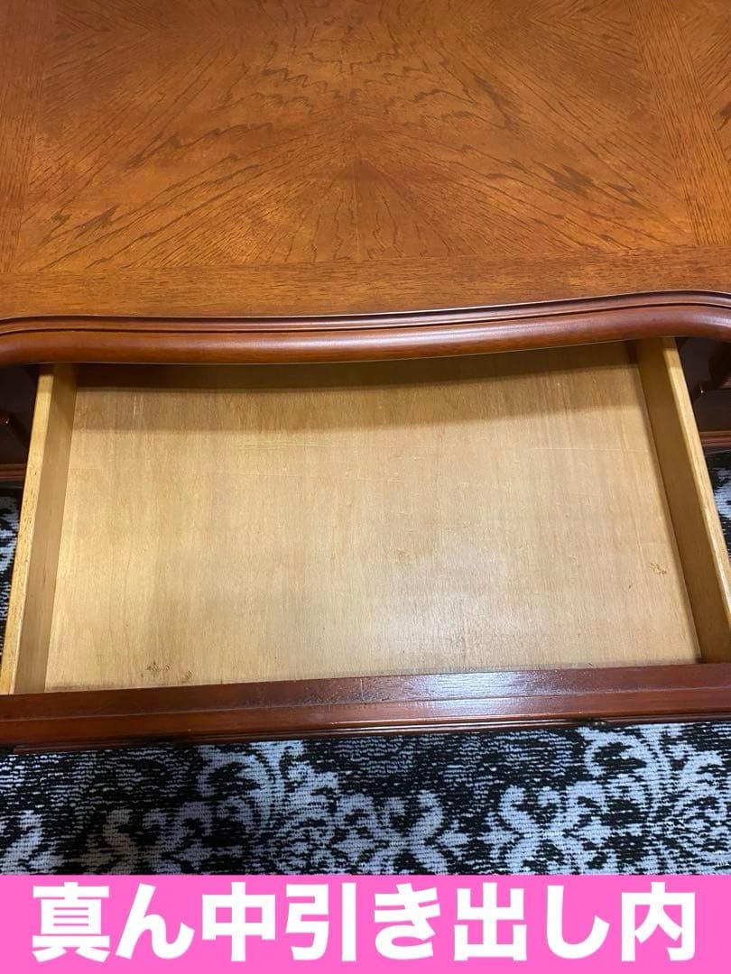 最高級♦️猫脚 彫刻 象嵌♦️希少 アンティーク プレジデント 両袖 デスク♦️重厚