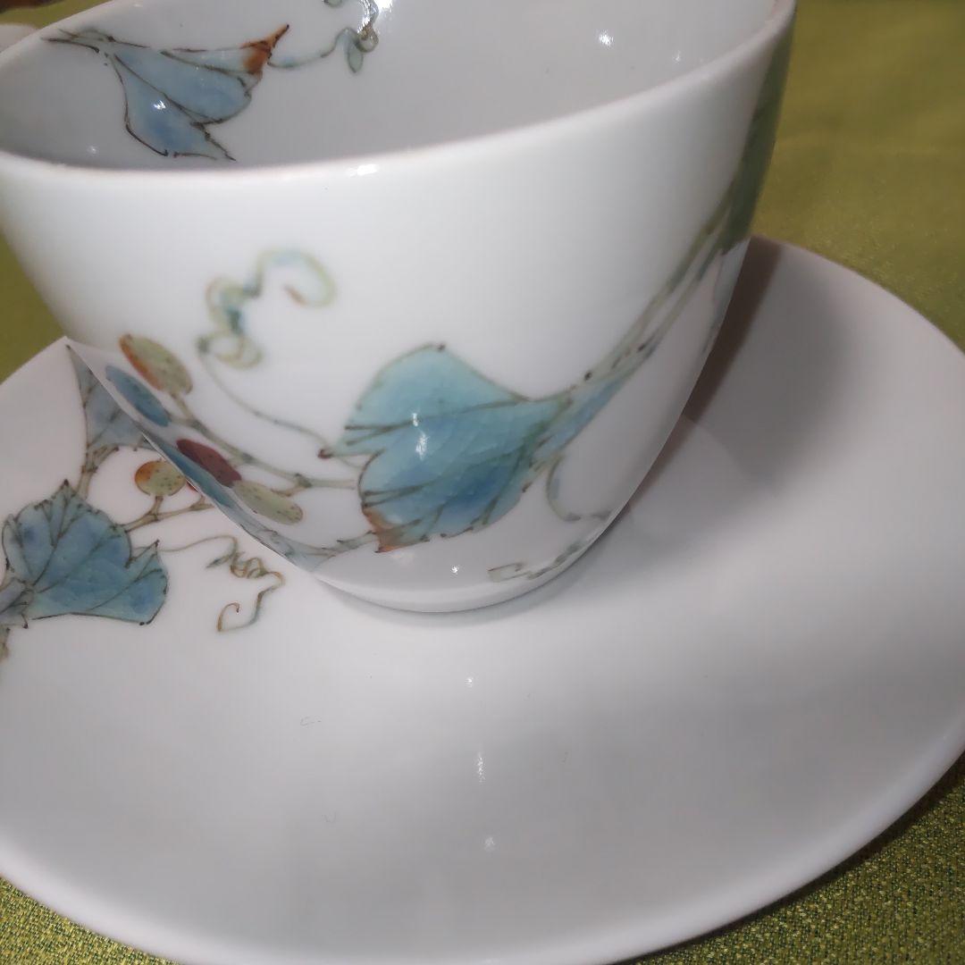 九谷焼 平野由佳 伝統工芸士 由佳 花 カップ&ソーサー 2客 レア 木箱