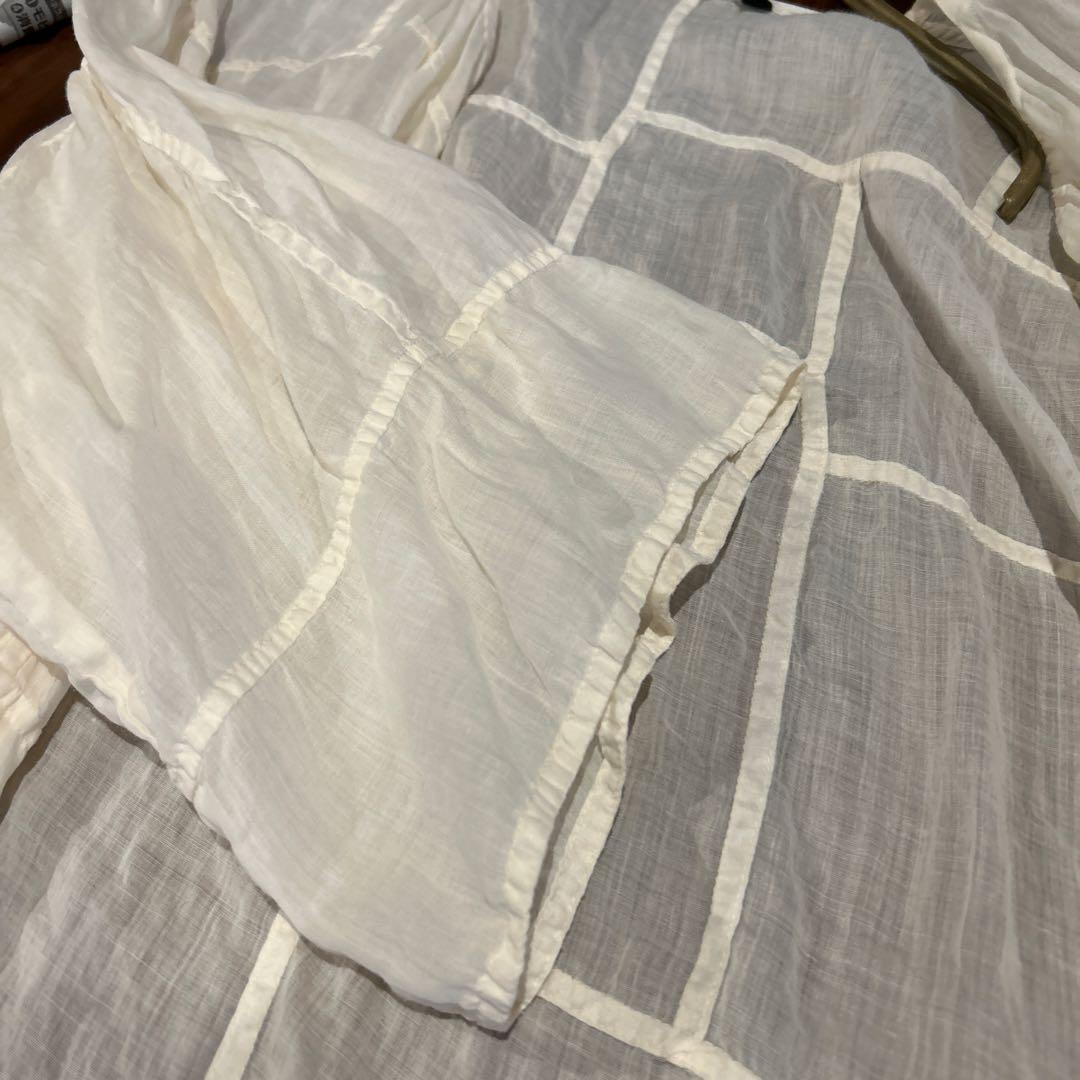 ヤッコマリカルド　ラミーボイル（麻）アートフレームオーバーシャツ フリーサイズ