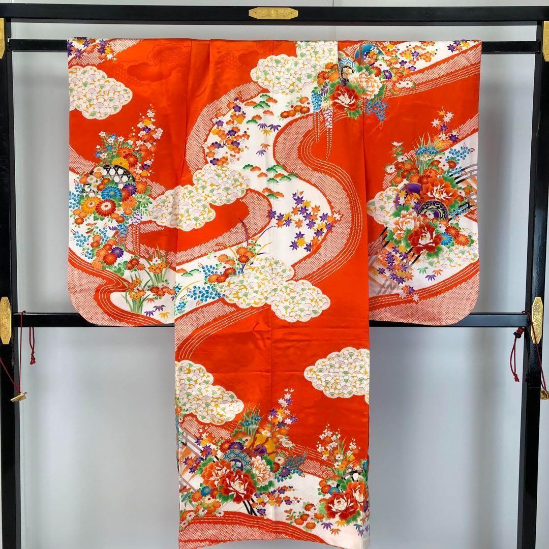 子供着物 襦袢付 七五三 ハーフ成人式 7歳 10歳 CK-7352