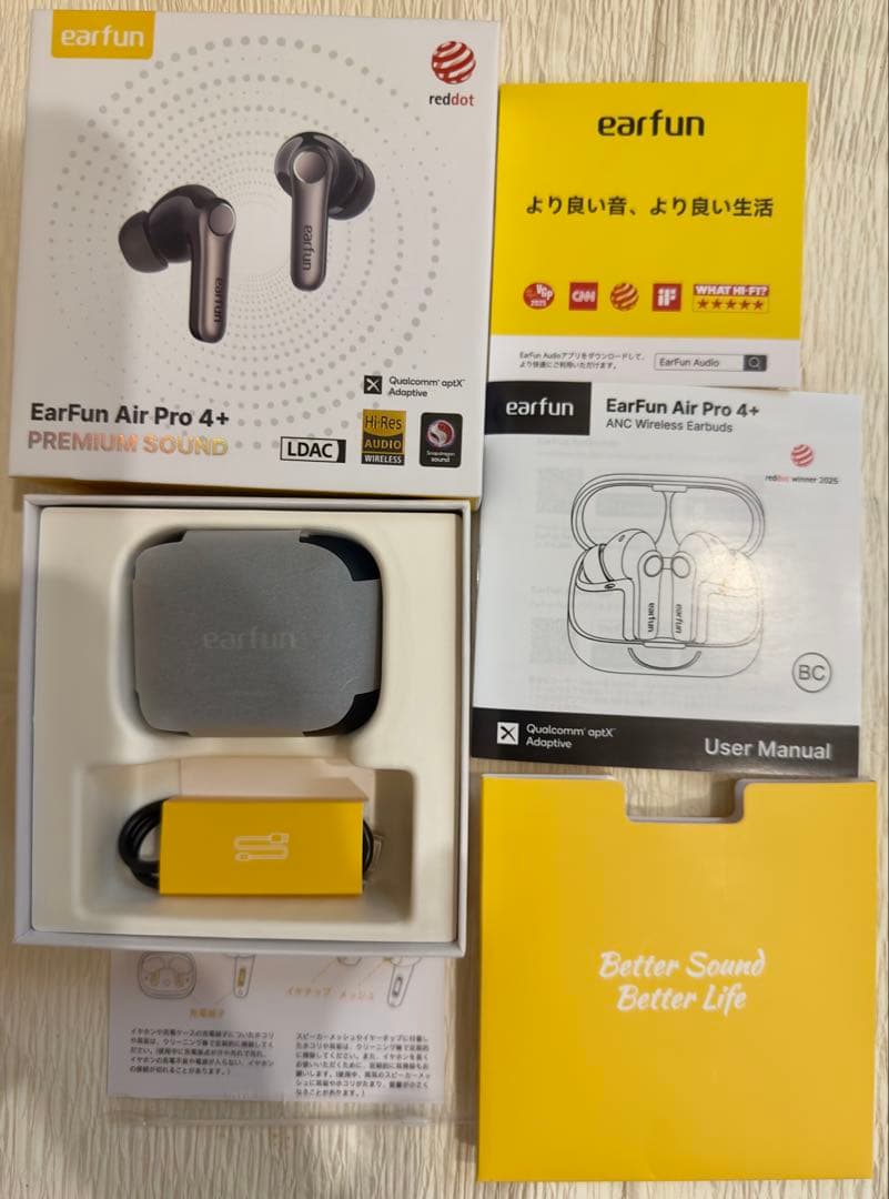 【試聴のみ・ほぼ新品】EarFun Air Pro 4+ワイヤレスイヤホン