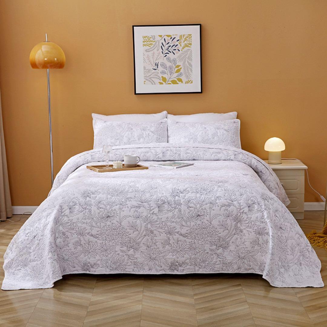 キルトベッドカバー3点セット綿マルチカバー キルティング 815