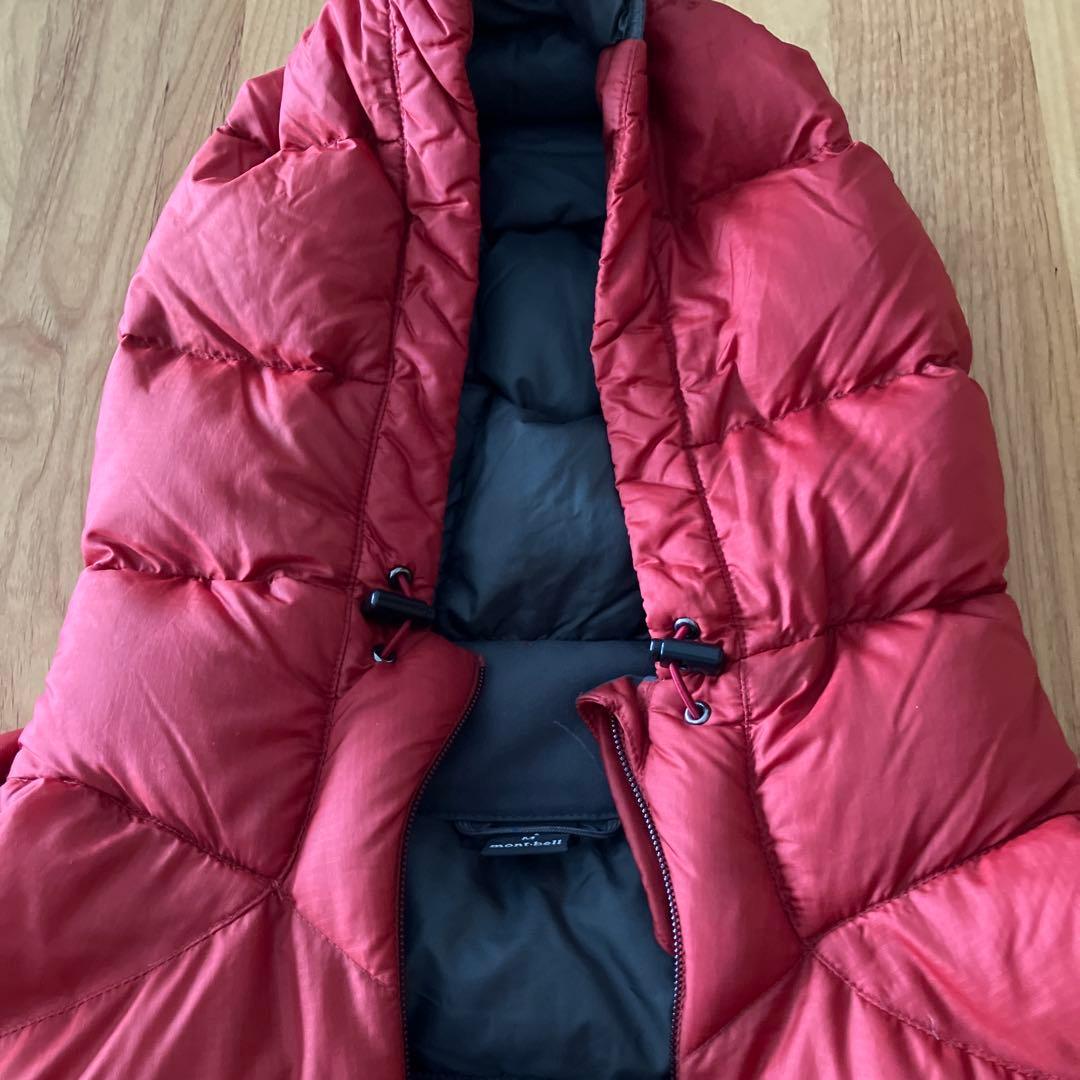 mont-bell フード付きダウンジャケット800FP レッド