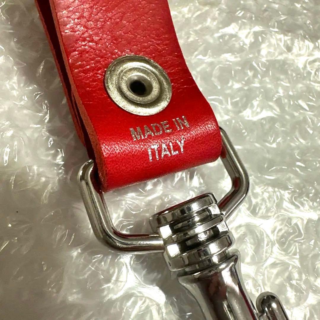 【新品】Supreme レザー キーホルダー レッド