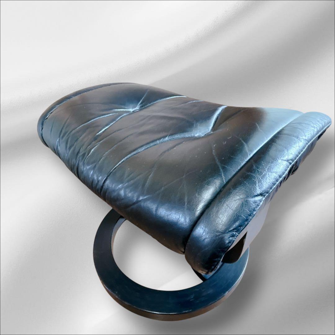 EKORNES エコーネス リクライニングチェア オットマン レザー ブラック