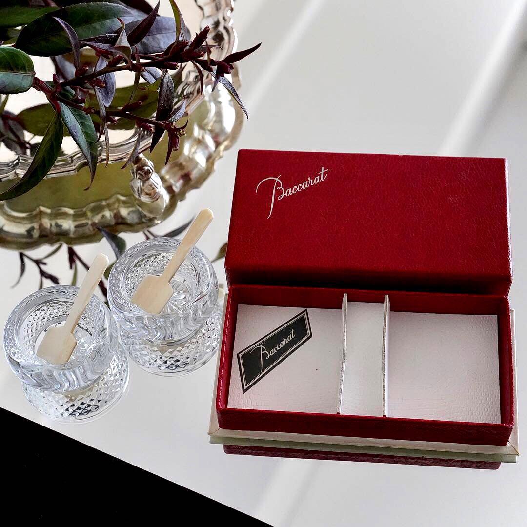 オールドバカラBACCARATバッキンガム★ソルト＆ペッパー 塩胡椒 調味料入れ