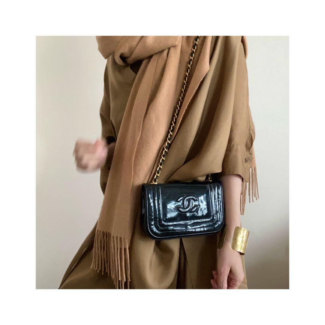 dubi♡dubi 様♡CHANEL パテント　デカココ　チェーンバッグ
