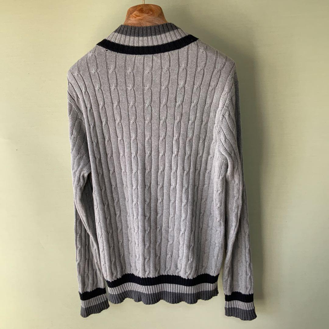 Drumohr ドルモア チルデンニット 48 コットンカシミヤ 伊製