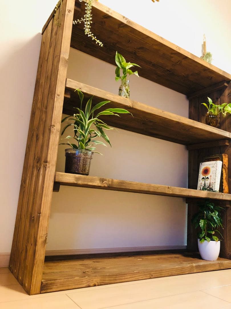 大きな本棚　食器棚　ブックシェルフ　キッチンラック　オープンラック　雑貨棚