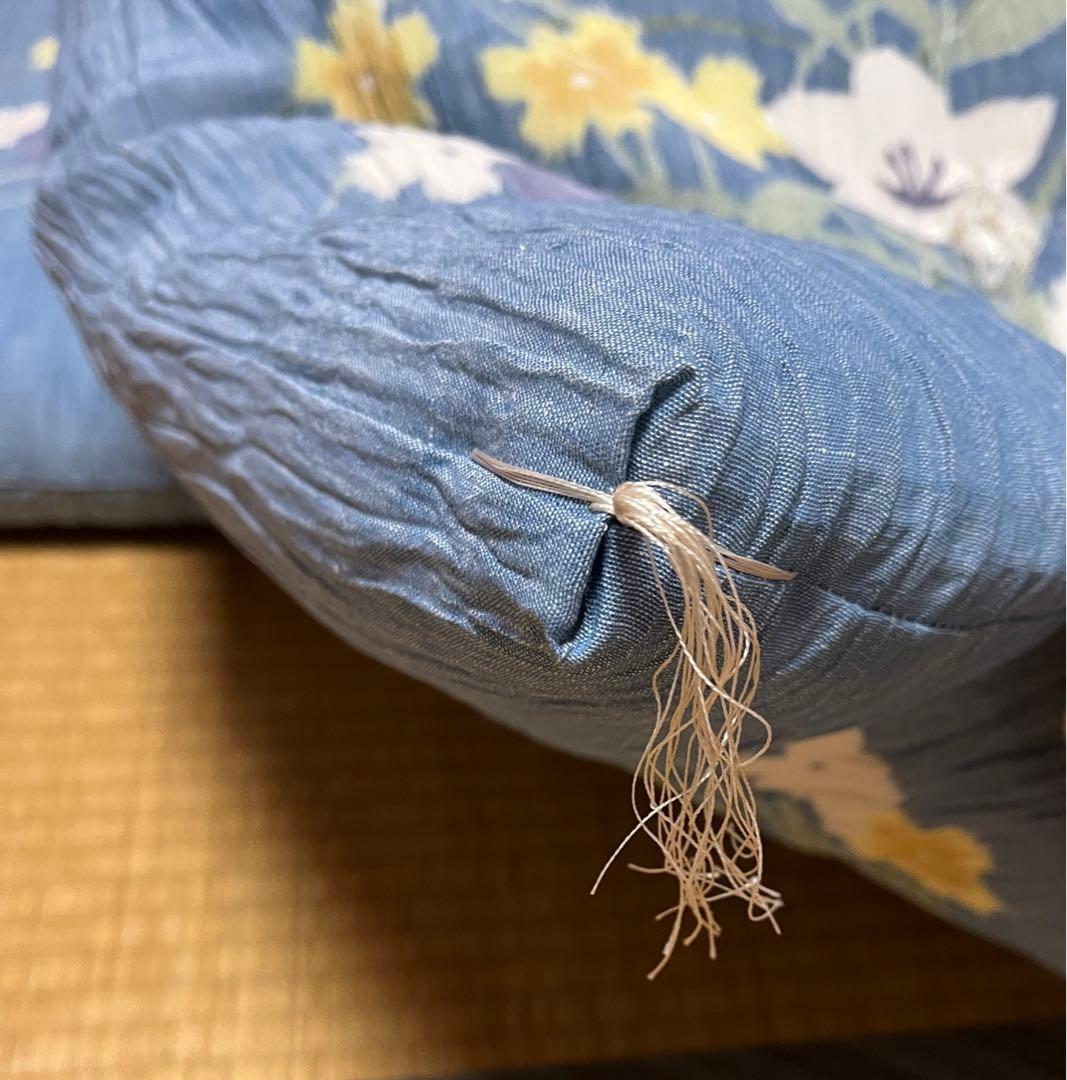 【新品未使用】高級綿入り座布団　夏用　５枚　森英恵デザイン　５５センチ