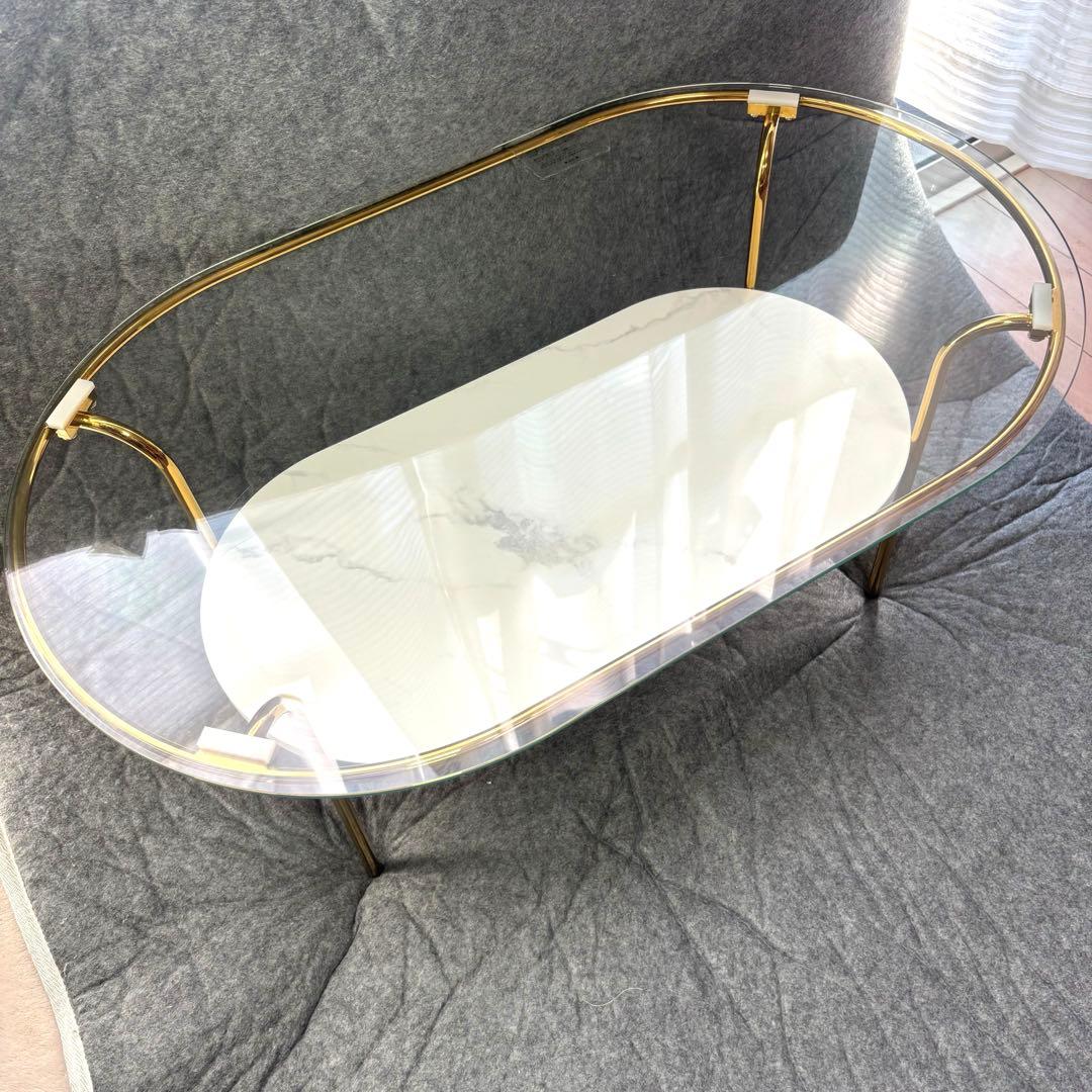 【美品】Francfranc レガート コーヒーテーブル ガラス限定セール