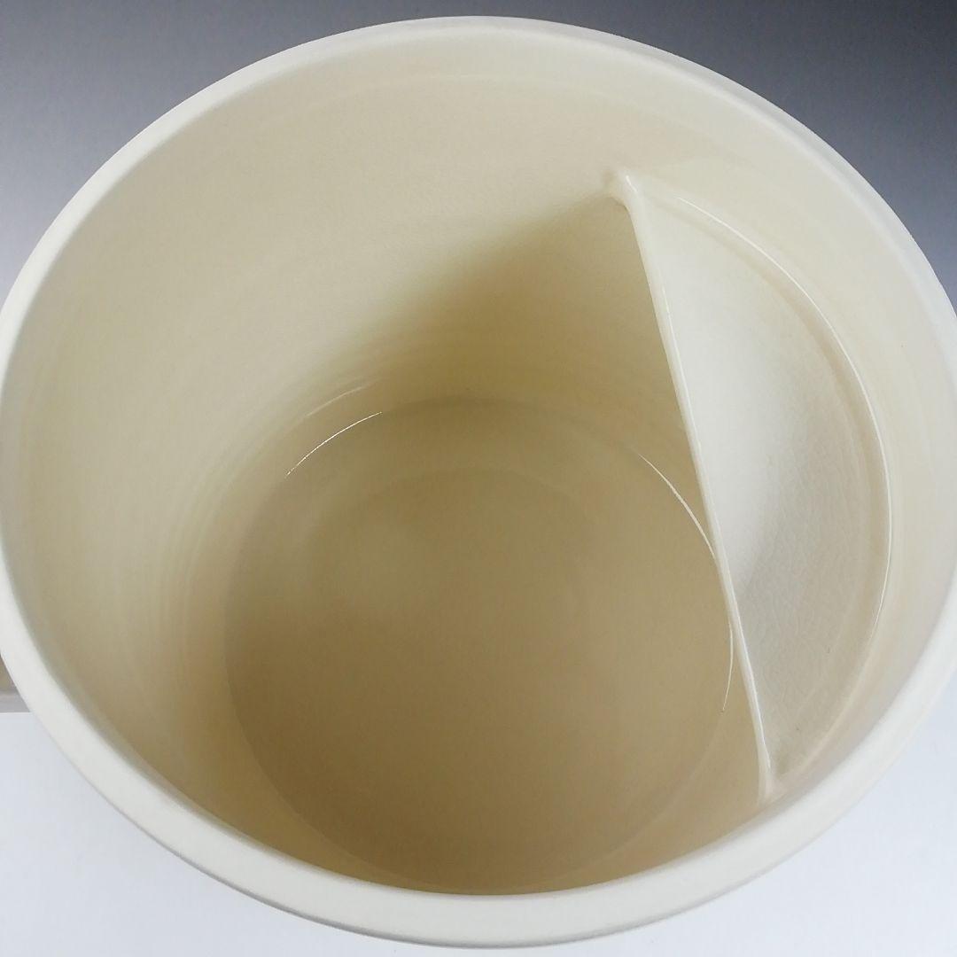 Ｔ７３８　水次　『色絵　銀杏文』『鳴滝窯　橋本城岳 造』　共箱　茶道具