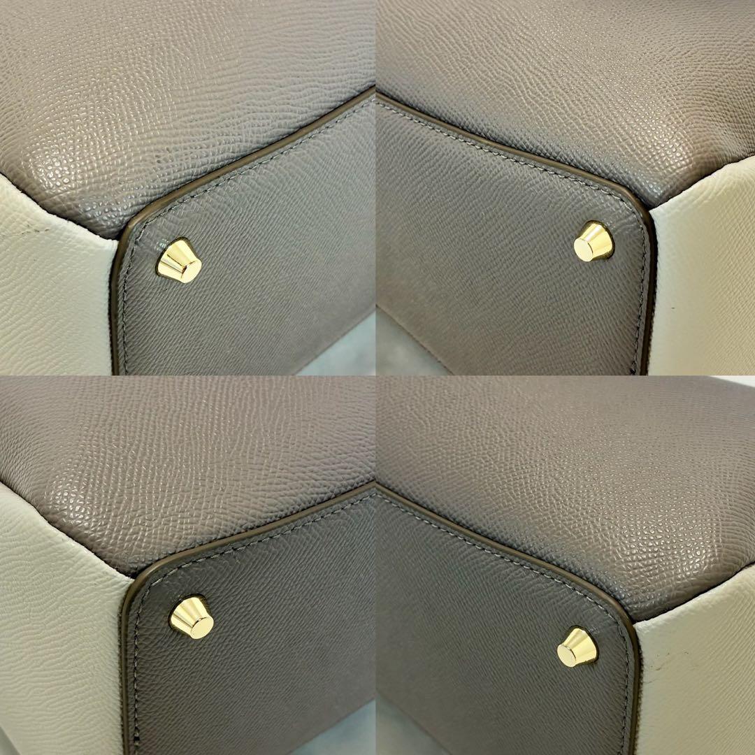 【未使用級/カード付】フルラ ミネルヴァ 2way ハンドバッグ レザー 本革