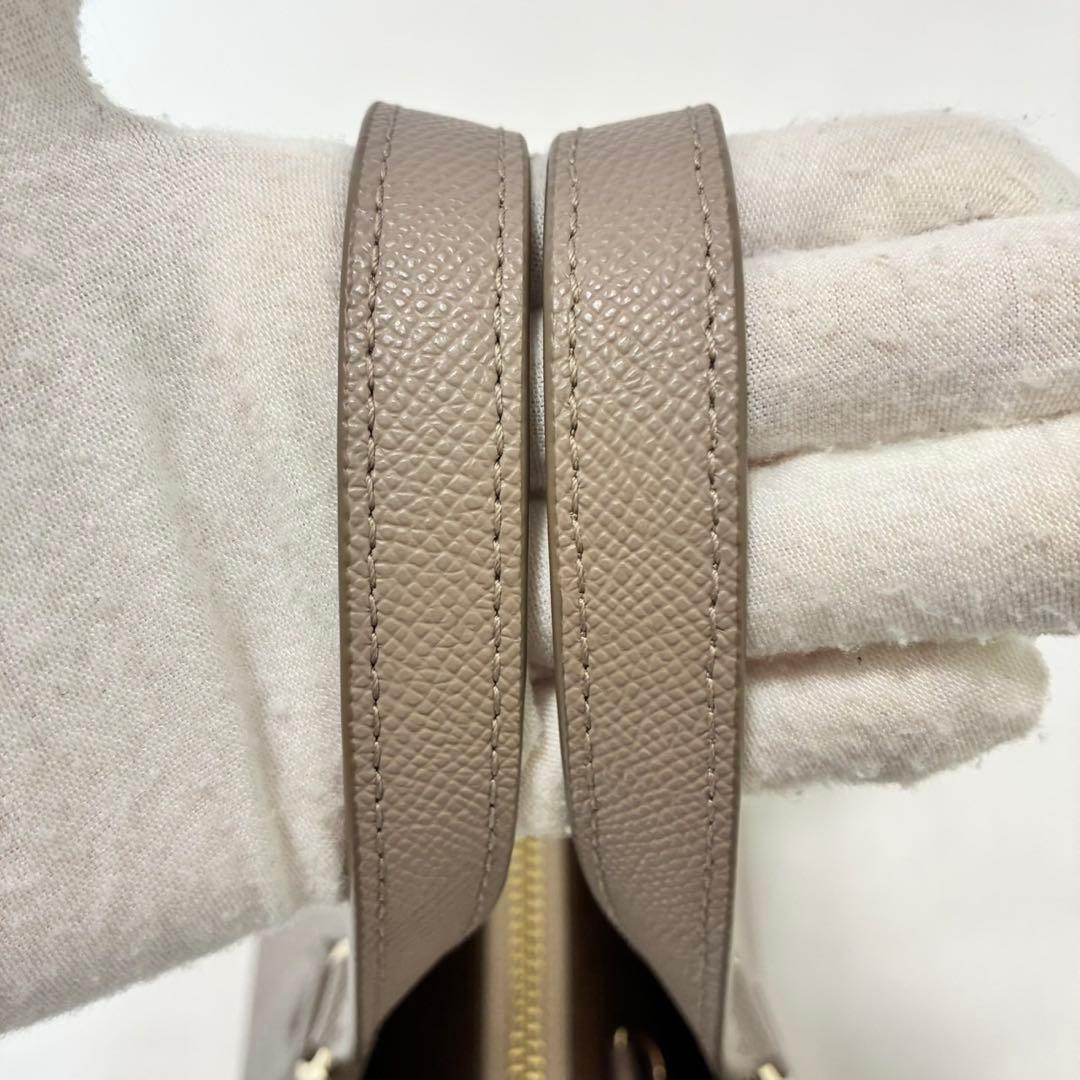 【未使用級/カード付】フルラ ミネルヴァ 2way ハンドバッグ レザー 本革