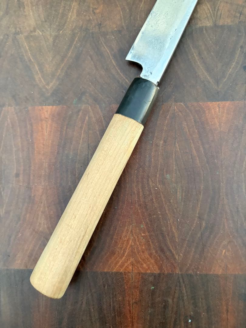 正本　切付　柳刃　7寸　210mm 包丁　白鋼　和包丁　刺身　水牛柄　研ぎ済