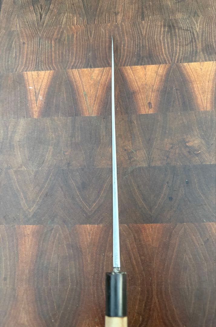 正本　切付　柳刃　7寸　210mm 包丁　白鋼　和包丁　刺身　水牛柄　研ぎ済