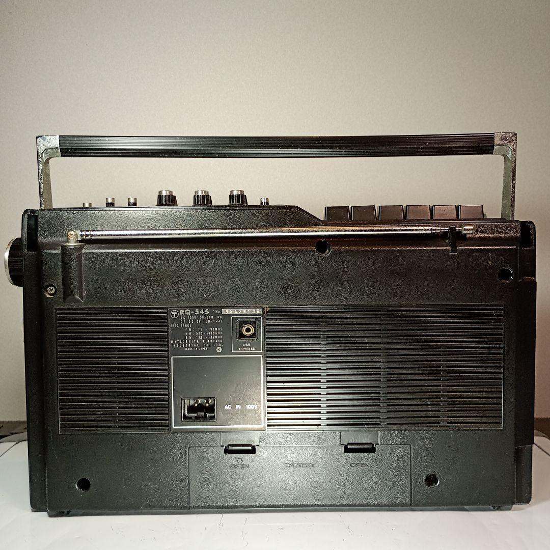 松下電器　ラジカセ　RQ-545　動作品。 電源コードとワイヤレスマイク付き