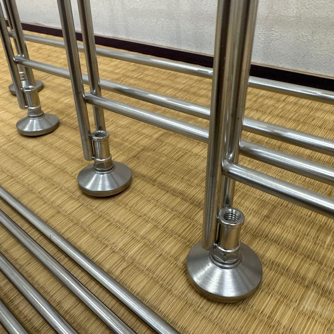 無印良品　ステンレスユニットシェルフ 追加用帆立大4本とクロスバー4セット