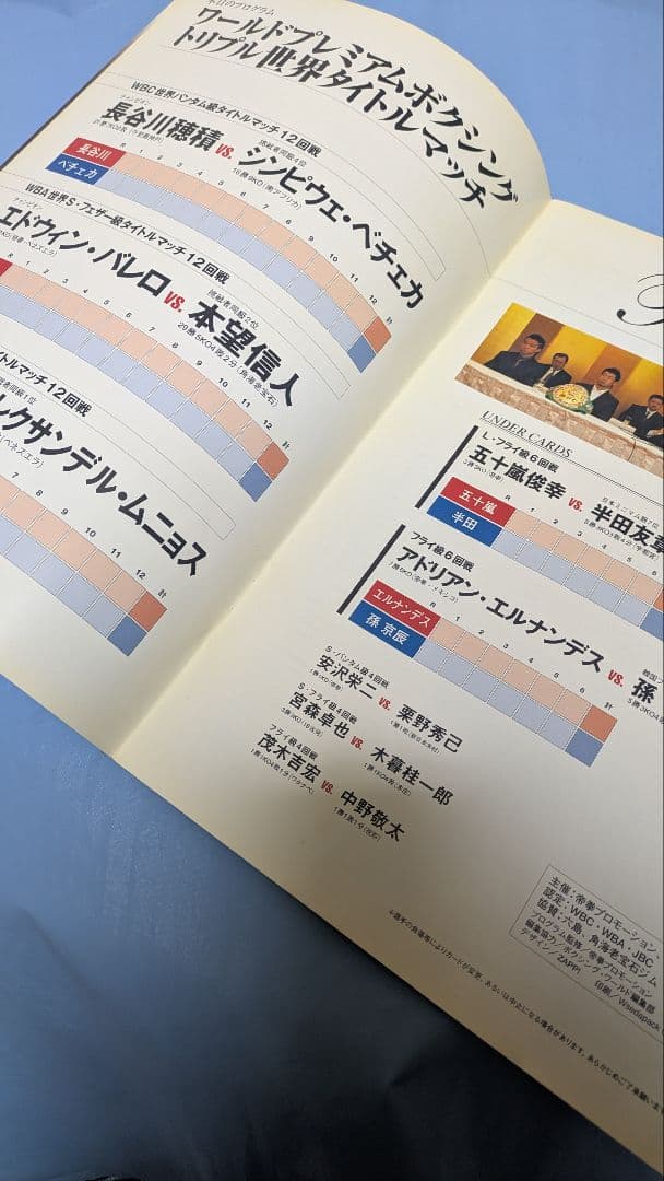 ボクシング パンフレット 長谷川穂積バレロ名城 Boxing Program