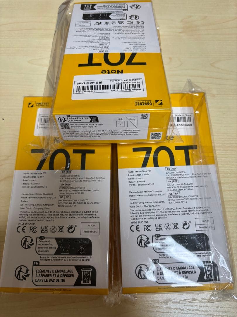 REALME NOTE 70T 本体 RAM 4GB+64GB 3台セット