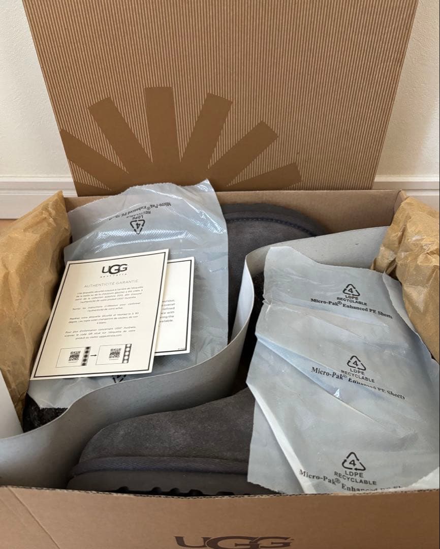 UGG アグ Cambridge ケンブリッジ ムートンブーツ US7 グレー