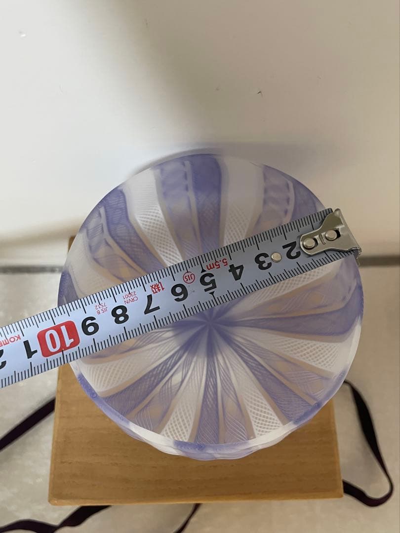 藤田喬平 手吹 ヴェニス 台钵・グラス 文化勲章受章 パープル