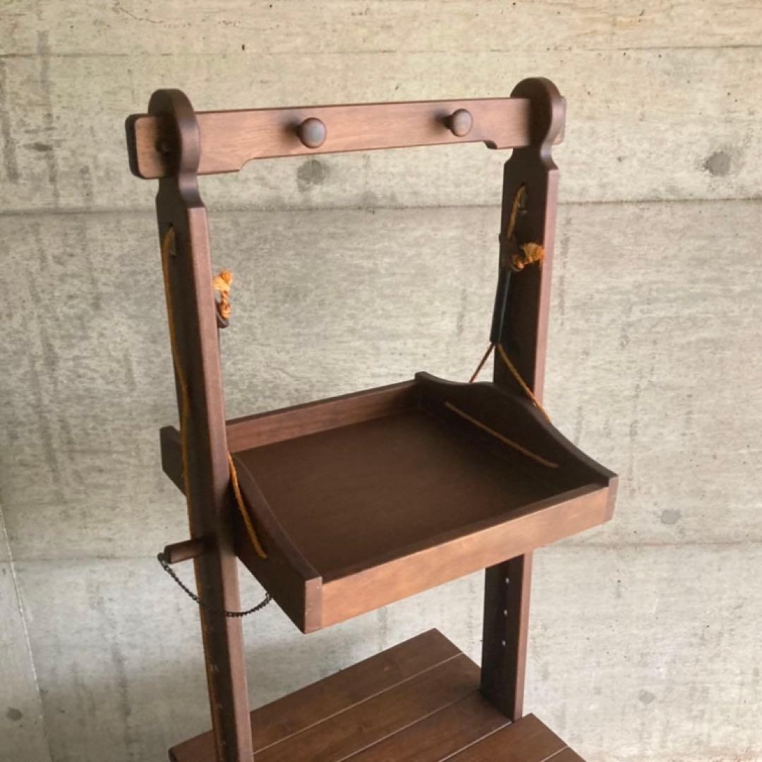 オールドカリモク ラック キャビネット 飾り棚 滑車 木製 レア 希少 レトロ