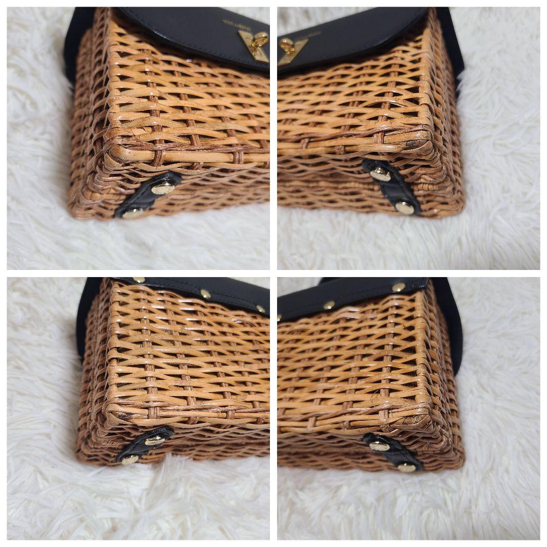 【美品】ヴィオラドーロ　ハンドバッグ　スプリットラタン　MIRO　2WAY