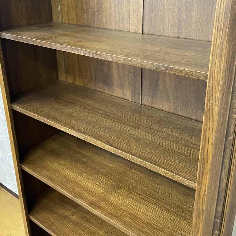 オーク無垢材 本棚 ブックケース 木製 ルーマニア製 起立木工 ヴィンテージ