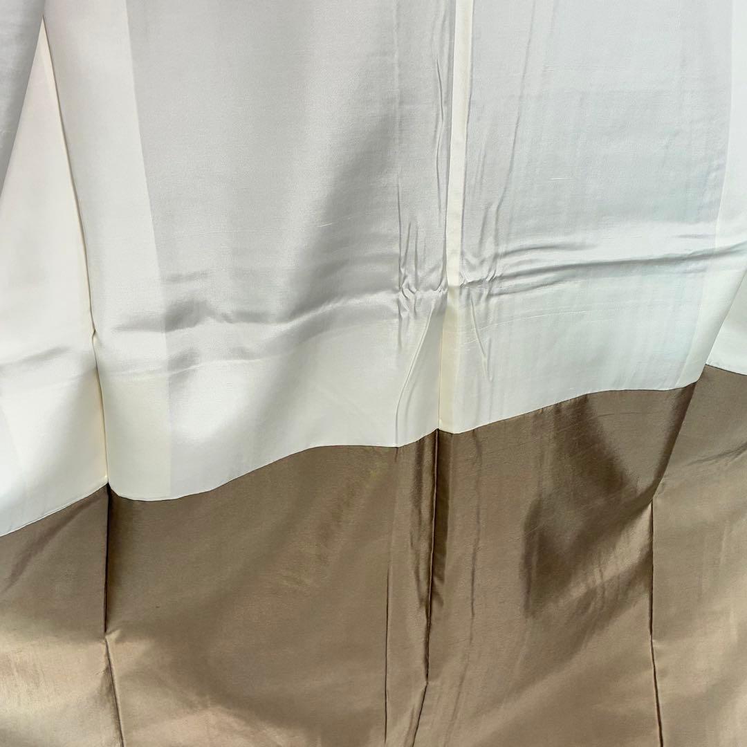 D189 本場白大島紬　恵大島　白恵泥　証紙　正絹着物　袷　しつけ糸未使用極美品