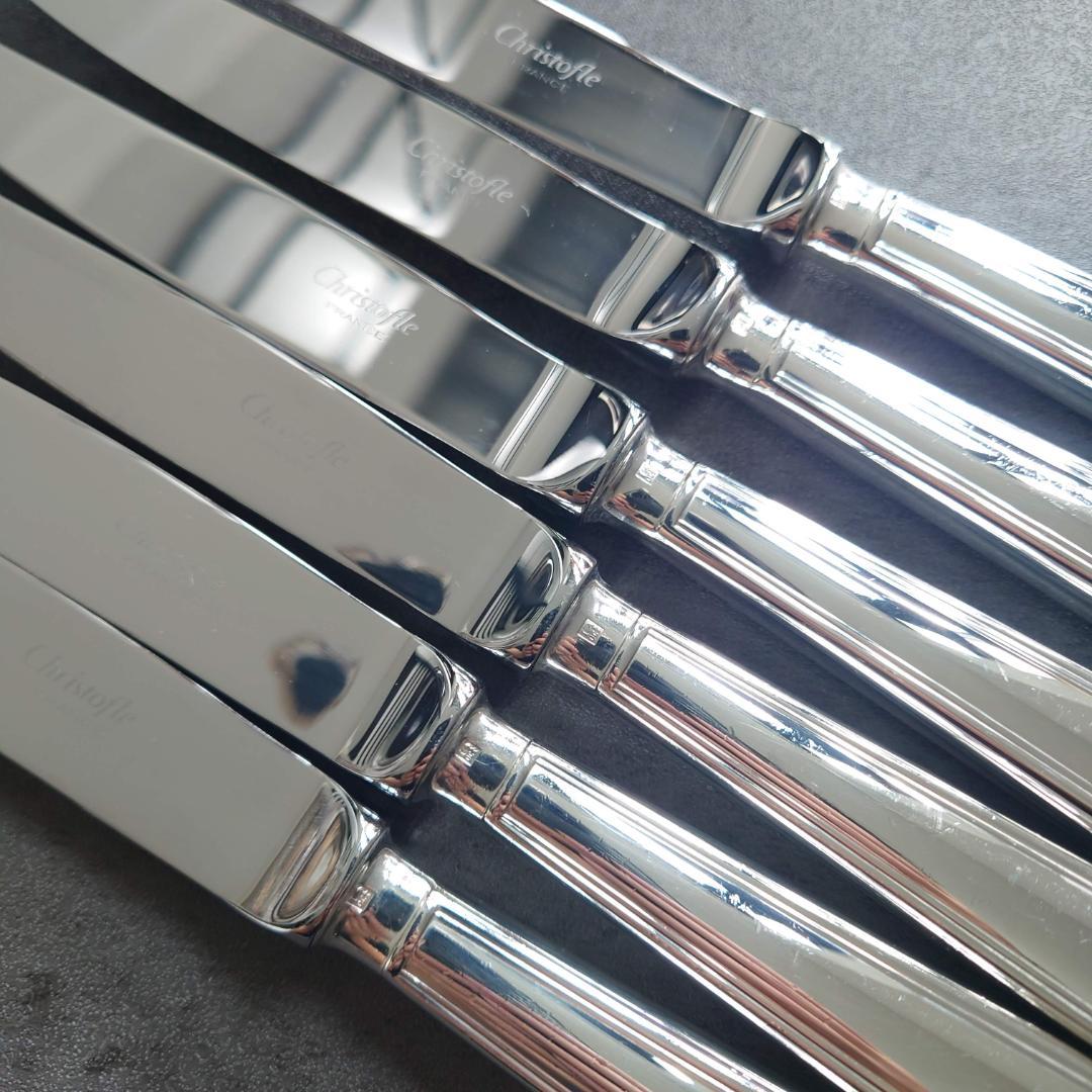 美品 クリストフル アルビ デザートナイフ 6点