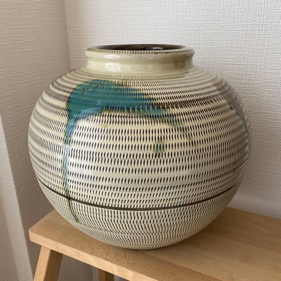 ⚫︎小石原焼　花瓶　工芸品　　　　　　　　リS