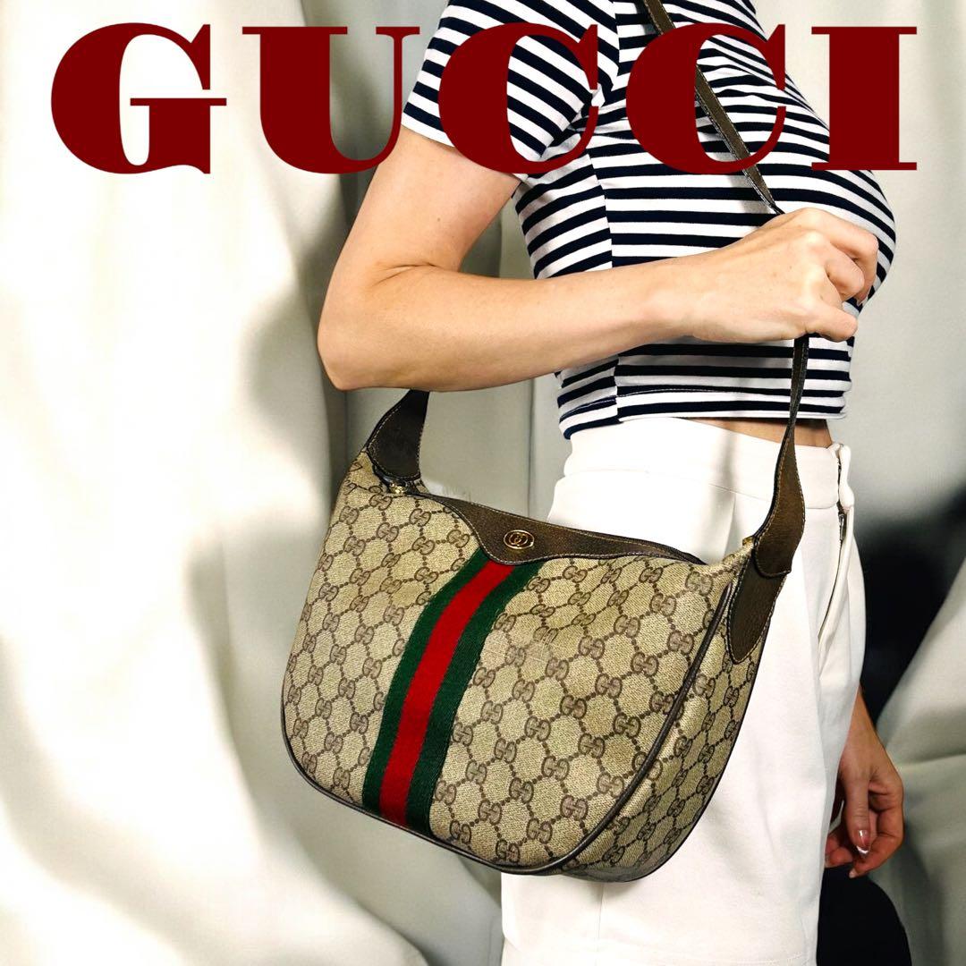 GUCCI グッチ　シェリーライン　ショルダーバッグ　PVC