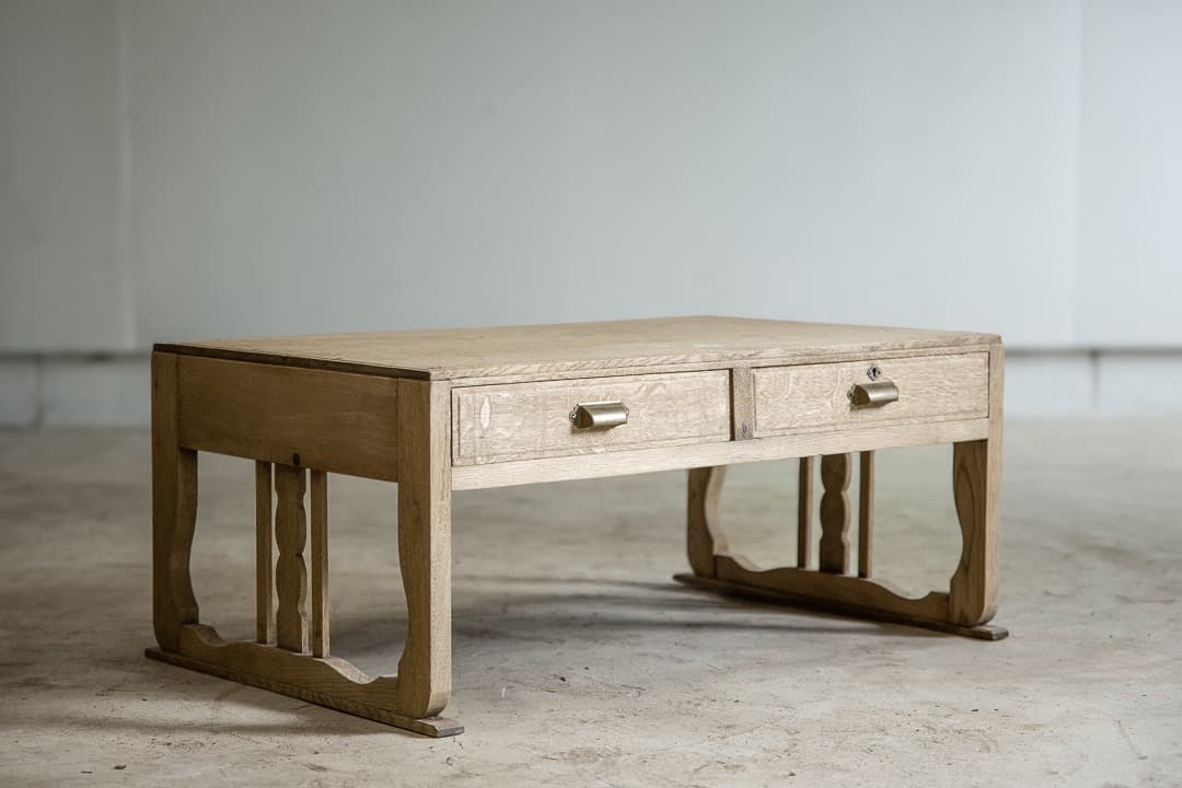 古家具 楢のローテーブル 文机 /幅786 高333 奥行508 送料込