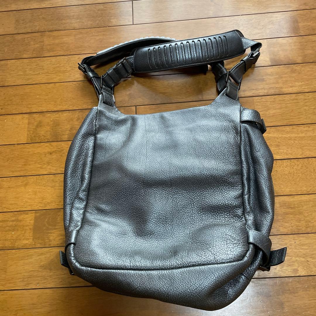 ermenegildo zegna ダークグレー ショルダーバッグ