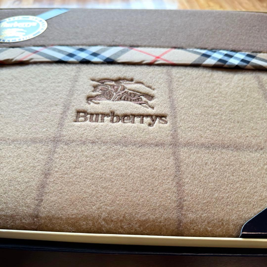 ①未使用 未開封 Burberrys バーバリー ウール100% 純毛布団 正規