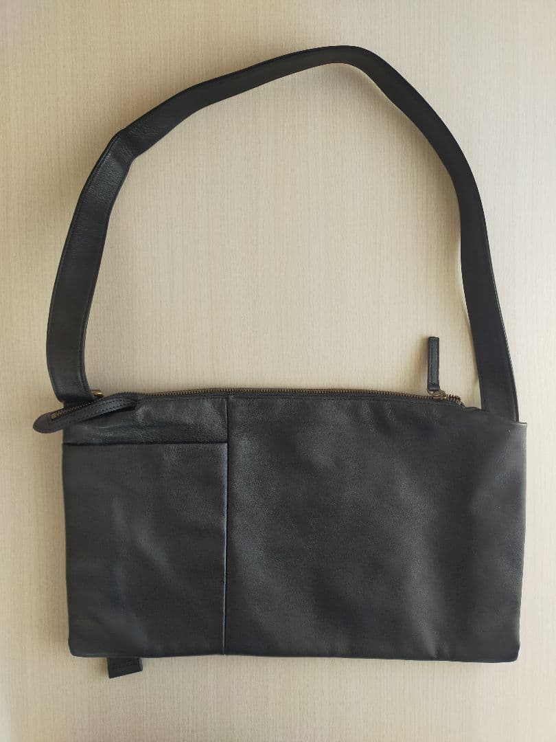 人形町ベース×ear【日本製】撥水・レザースマートショルダーバッグM