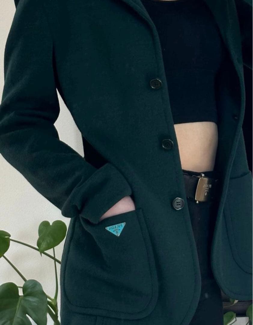 PRADA ブラック レザーベルト