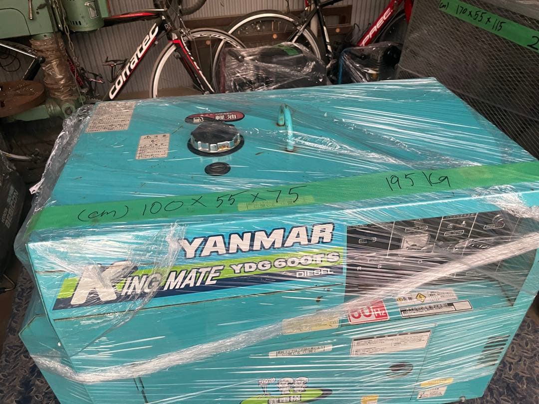 ヤンマー　ディーゼル　200V 発電機　実働10H YDG600TS-6E